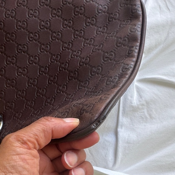 Gucci Leather Briefcase/Messenger Bag/Crossbody